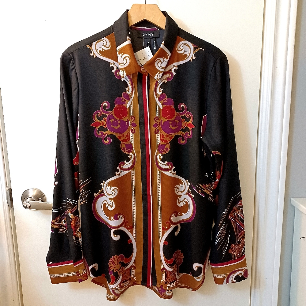 DKNY longline blouse NWT
